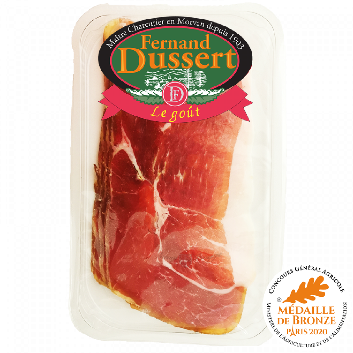 jambon sec du morvan 80g 4 tranches fernand dussert vente de produits du terroir fernand dussert