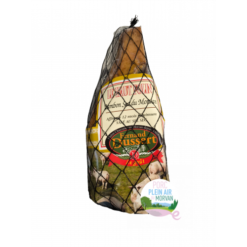 Demi Jambon Sec Porc plein air du Morvan 12 mois minimum 2,6kg Fernand Dussert