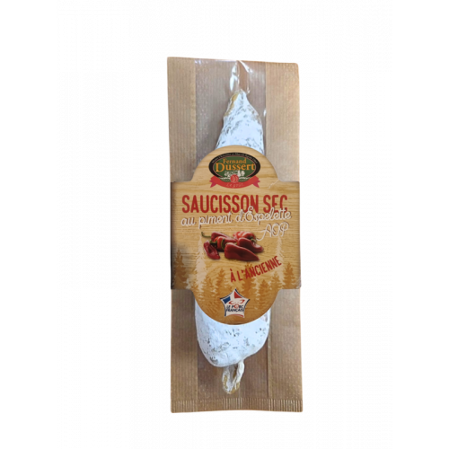Saucisson sec au piment d'Espelette 200g Fernand Dussert